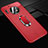 Custodia Silicone Morbida In Pelle Cover con Magnetico Anello Supporto Z02 per Huawei Mate 30 5G Rosso