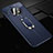 Custodia Silicone Morbida In Pelle Cover con Magnetico Anello Supporto Z02 per Huawei Mate 30 Pro Blu