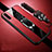Custodia Silicone Morbida In Pelle Cover con Magnetico Anello Supporto Z02 per Huawei P30 Lite New Edition Rosso