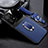 Custodia Silicone Morbida In Pelle Cover con Magnetico FL1 per Oppo Find X5 Pro 5G Blu