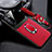 Custodia Silicone Morbida In Pelle Cover con Magnetico FL1 per Oppo K9 Pro 5G Rosso