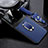 Custodia Silicone Morbida In Pelle Cover con Magnetico FL1 per Oppo Reno7 Pro 5G Blu