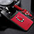 Custodia Silicone Morbida In Pelle Cover con Magnetico FL1 per Oppo Reno8 5G Rosso