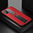 Custodia Silicone Morbida In Pelle Cover con Magnetico FL1 per Samsung Galaxy A51 4G Rosso