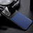 Custodia Silicone Morbida In Pelle Cover con Magnetico FL1 per Samsung Galaxy A53 5G Blu