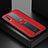 Custodia Silicone Morbida In Pelle Cover con Magnetico FL1 per Samsung Galaxy A70 Rosso