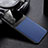 Custodia Silicone Morbida In Pelle Cover con Magnetico FL1 per Samsung Galaxy A72 4G Blu