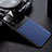 Custodia Silicone Morbida In Pelle Cover con Magnetico FL1 per Samsung Galaxy M33 5G Blu