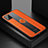 Custodia Silicone Morbida In Pelle Cover con Magnetico FL1 per Samsung Galaxy Note 10 Lite Arancione