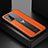 Custodia Silicone Morbida In Pelle Cover con Magnetico FL1 per Samsung Galaxy Note 20 5G Arancione