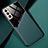 Custodia Silicone Morbida In Pelle Cover con Magnetico M01 per Samsung Galaxy S21 5G Verde