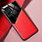 Custodia Silicone Morbida In Pelle Cover con Magnetico per Oppo Find X5 Pro 5G Rosso