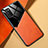 Custodia Silicone Morbida In Pelle Cover con Magnetico per Samsung Galaxy A03s Arancione