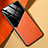 Custodia Silicone Morbida In Pelle Cover con Magnetico per Samsung Galaxy A41 Arancione