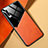 Custodia Silicone Morbida In Pelle Cover con Magnetico per Samsung Galaxy A70 Arancione