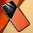 Custodia Silicone Morbida In Pelle Cover con Magnetico per Samsung Galaxy M13 4G Arancione
