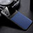 Custodia Silicone Morbida In Pelle Cover con Magnetico per Samsung Galaxy S21 Plus 5G Blu