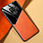 Custodia Silicone Morbida In Pelle Cover con Magnetico per Xiaomi Redmi 10X Pro 5G Arancione