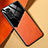 Custodia Silicone Morbida In Pelle Cover con Magnetico per Xiaomi Redmi Note 11 4G (2022) Arancione