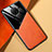 Custodia Silicone Morbida In Pelle Cover con Magnetico per Xiaomi Redmi Note 9 5G Arancione