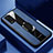 Custodia Silicone Morbida In Pelle Cover con Magnetico S01 per Oppo A54 5G Blu
