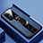 Custodia Silicone Morbida In Pelle Cover con Magnetico S01 per Oppo Reno7 Pro 5G Blu