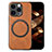 Custodia Silicone Morbida In Pelle Cover con Magnetico S02D per Apple iPhone 13 Pro Max