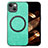 Custodia Silicone Morbida In Pelle Cover con Magnetico S02D per Apple iPhone 14 Plus Verde