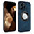 Custodia Silicone Morbida In Pelle Cover con Magnetico S07D per Apple iPhone 13 Pro