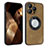 Custodia Silicone Morbida In Pelle Cover con Magnetico S07D per Apple iPhone 13 Pro