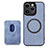 Custodia Silicone Morbida In Pelle Cover con Magnetico S08D per Apple iPhone 13 Pro