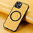 Custodia Silicone Morbida In Pelle Cover con Magnetico S11D per Apple iPhone 13 Giallo