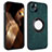 Custodia Silicone Morbida In Pelle Cover con Magnetico S14D per Apple iPhone 14 Plus Verde