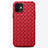 Custodia Silicone Morbida In Pelle Cover H01 per Apple iPhone 12 Mini Rosso