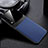 Custodia Silicone Morbida In Pelle Cover H01 per Huawei P30 Blu