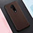 Custodia Silicone Morbida In Pelle Cover H01 per OnePlus 7T Pro Marrone