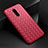 Custodia Silicone Morbida In Pelle Cover H01 per OnePlus 8 Rosso