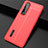 Custodia Silicone Morbida In Pelle Cover H01 per Oppo Find X2 Pro Rosso