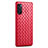 Custodia Silicone Morbida In Pelle Cover H01 per Oppo Reno4 5G Rosso