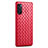 Custodia Silicone Morbida In Pelle Cover H01 per Oppo Reno4 Pro 5G Rosso