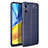 Custodia Silicone Morbida In Pelle Cover H02 per Huawei Honor X10 Max 5G Blu
