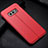 Custodia Silicone Morbida In Pelle Cover H02 per Samsung Galaxy S10e Rosso