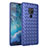 Custodia Silicone Morbida In Pelle Cover H03 per Huawei Mate 20 Blu