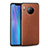 Custodia Silicone Morbida In Pelle Cover H03 per Huawei Mate 30 5G Arancione