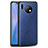 Custodia Silicone Morbida In Pelle Cover H03 per Huawei Mate 30 5G Blu