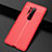 Custodia Silicone Morbida In Pelle Cover H03 per OnePlus 8 Pro Rosso