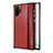 Custodia Silicone Morbida In Pelle Cover H03 per Samsung Galaxy Note 10 Plus 5G Rosso