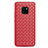 Custodia Silicone Morbida In Pelle Cover H04 per Huawei Mate 20 Pro Rosso