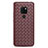 Custodia Silicone Morbida In Pelle Cover H04 per Huawei Mate 20 X 5G Marrone