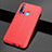Custodia Silicone Morbida In Pelle Cover H04 per Huawei Nova 5i Rosso